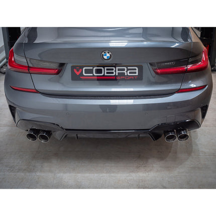 Cobra Exhausts - BMW 330e (G20) (19>) Non-Valved Venom Quad Exit Rear Axle Back M3 Style Performance Exhaust