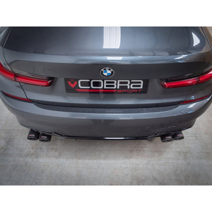 Cobra Exhausts - BMW 330e (G20) (19>) Non-Valved Venom Quad Exit Rear Axle Back M3 Style Performance Exhaust