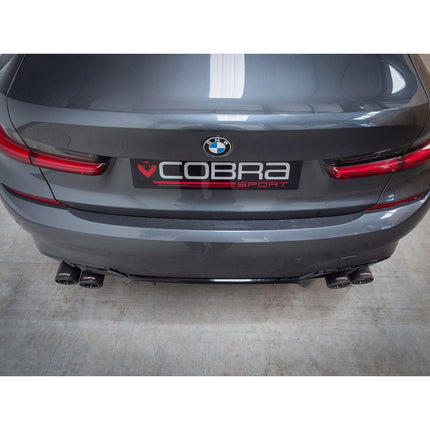 Cobra Exhausts - BMW 330e Touring (G21) (19>) Valved Quad Exit Rear Axle Back M3 Style Performance Exhaust