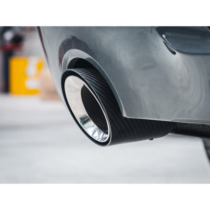 Cobra Exhausts - BMW 2 Series (G42) Carbon Fibre M Performance Tips - OEM Style Larger 3.5" Slip-on Replacement Tailpipes