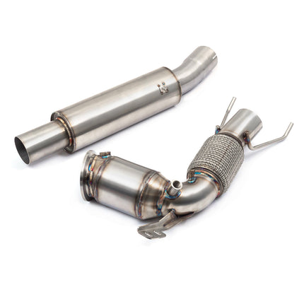 Cobra Exhausts - BMW M135i (F40) Front Downpipe Sports Cat / De-Cat To Cobra Sport Performance Exhaust Package