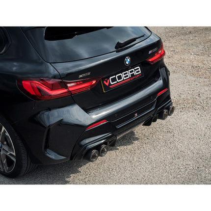 Cobra Exhausts - BMW M135i (F40) Quad Exit GPF/PPF Back Non-Valved Race Box Delete M3 Style Performance Exhaust