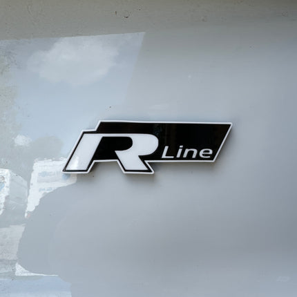 4D "R Line" Replacement Badges - Multiple Colours - VW MODELS - Car Enhancements UK