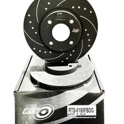 Enhanced Performance (By RTS) Brake Disc Upgrade - MK8 Fiesta ST - Drilled & Grooved - Car Enhancements UK