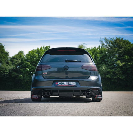 Cobra Exhausts - VW Golf GTI (Mk7) 2.0 TSI (5G) (12-17) Quad Exit Venom Box Delete Race Cat Back Golf R Style Performance Exhaust