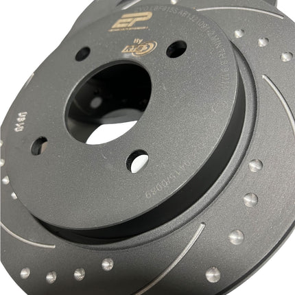 Enhanced Performance (By RTS) Brake Disc Upgrade - MK7 Fiesta ST - Drilled & Grooved - Car Enhancements UK