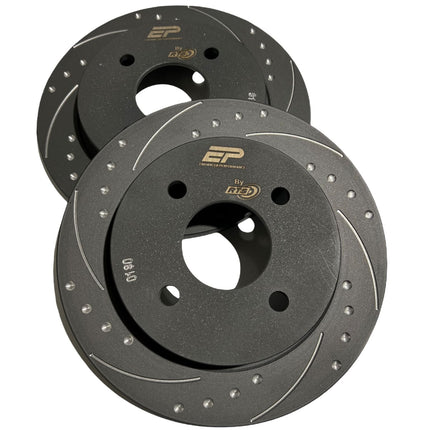 Enhanced Performance (By RTS) Brake Disc Upgrade - MK7 Fiesta ST - Drilled & Grooved - Car Enhancements UK