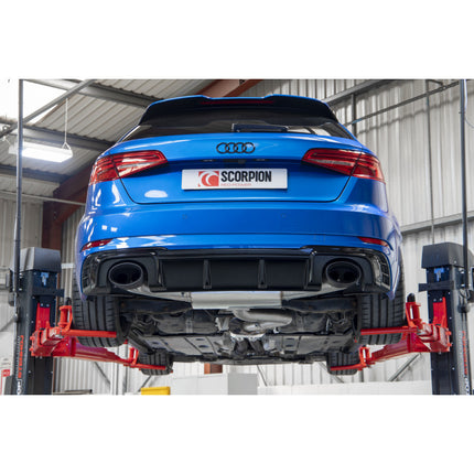 Scorpion Exhausts - Audi RS3 8V SPORTBACK Facelift (GPF and non GPF models) cat-back / gpf back system  (Multiple Options) - Carbon Tips - Car Enhancements UK