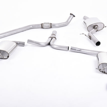 Milltek Sport - Cat Back Exhaust (Multiple Options) Audi A4 B8 2.0TFSI S Line (2WD and quattro Tiptronic-only) - Car Enhancements UK