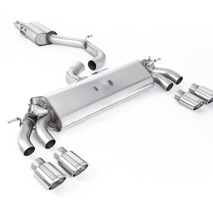 Milltek Sport - GPF Back Exhaust (Multiple Options) - Audi S3 8V / 8V2 (WITH GPF) 3 DOOR MODEL - Car Enhancements UK