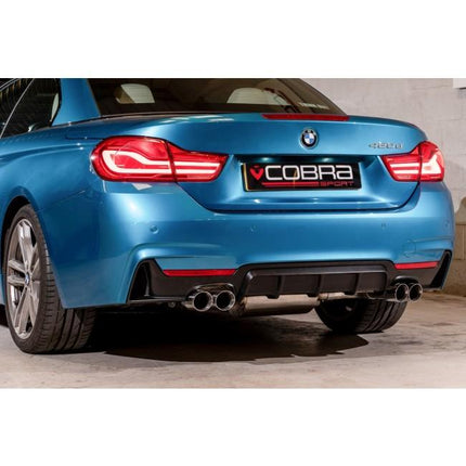 Cobra Exhausts - BMW 420D (F32/F33/F36) (13-20) Quad Exit M4 Style Performance Exhaust Conversion