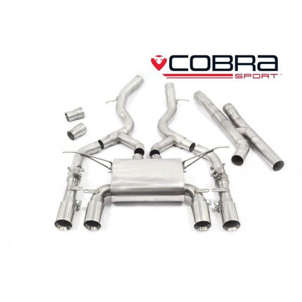 Cobra Exhausts - BMW M4 (F82) Coupe 3" Valved Secondary Cat Back Performance Exhaust