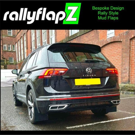 VW Tiguan R / R-Line 2nd Gen 2016+ BLACK MUDFLAPS - Car Enhancements UK